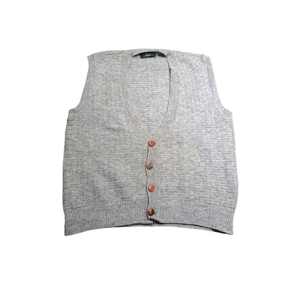Vintage Orvis Men's L  Wool Sweater Vest Button Cardigan USA Made Grandpa Core - Picture 1 of 10